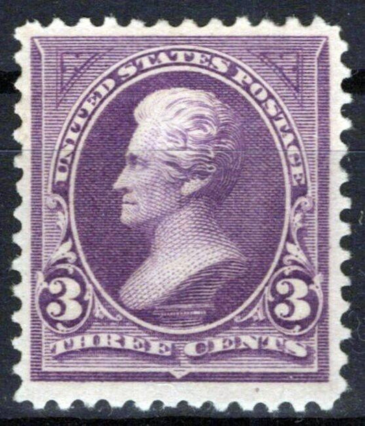 US 253 MH VF 3c Purple Jackson 1894 Bureau Issue, nice color ZAYIX 0424MAR0011