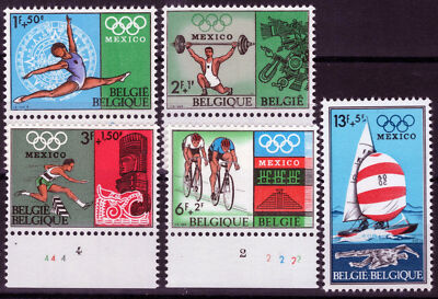Belgium B824-B828 MNH Semi-Postal Olympics Sports Bicycling ZAYIX 071823S163M