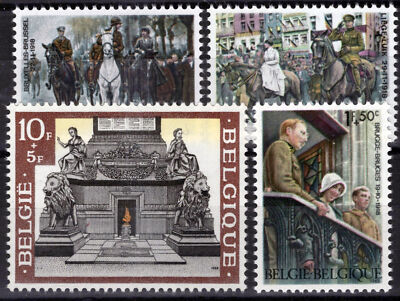 Belgium B836-B839 MNH Semi-Postal Horses Royalty Military War ZAYIX 071823S166