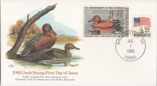 1985 US RW52 Fleetwood FDC Federal Hunting Permit Duck Stamp ZAYIX 113022SM83