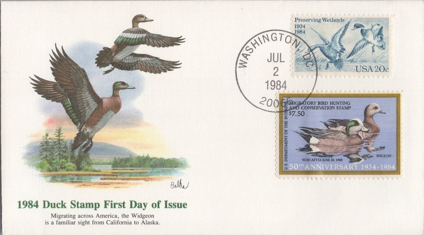 1984 US RW51 Fleetwood FDC Federal Hunting Permit Duck Stamp ZAYIX 113022SM78