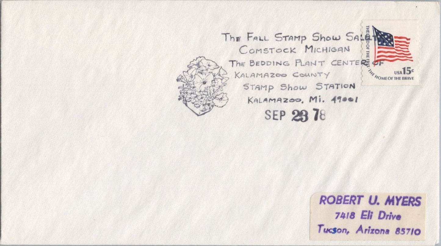 US Event Cover Fall Stamp Show Comstock, Mi Flowers ZAYIX 041322SM80