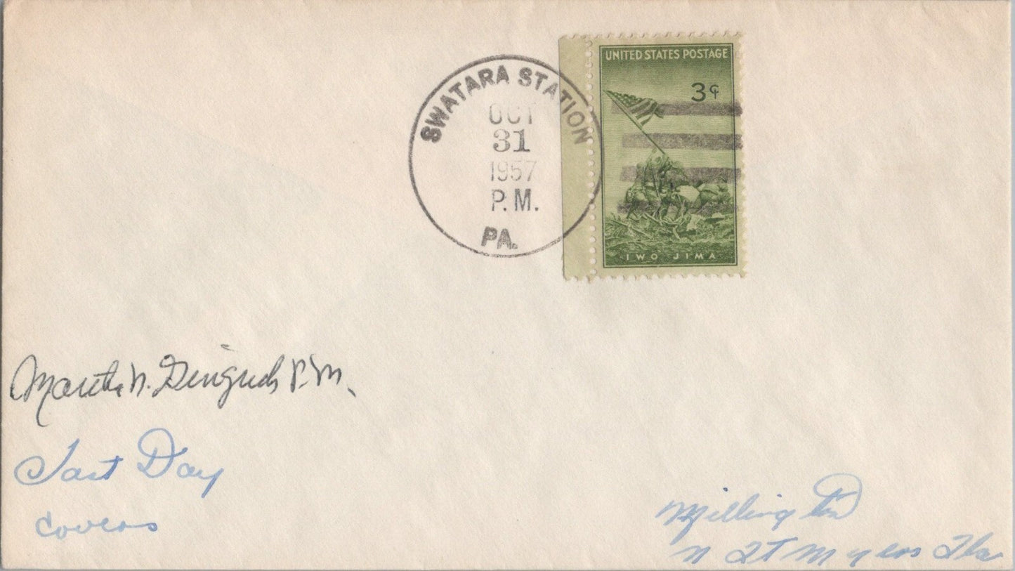 US Covers Town Cancel Swatara Station, PA Postmaster ZAYIX 041322SM161