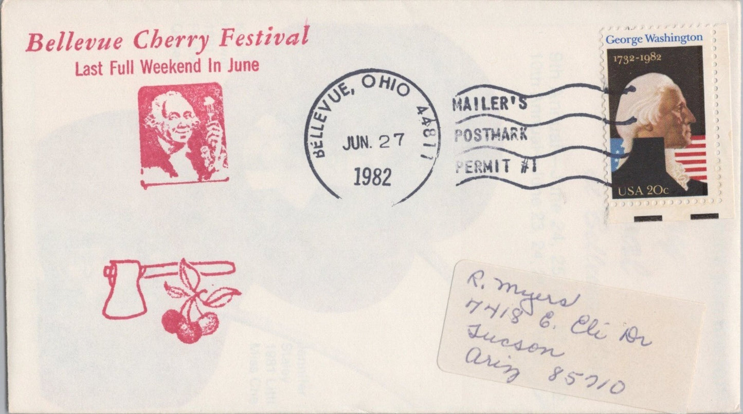 US Event Cover Bellevue Cherry Festival 1982 Washington ZAYIX 041322SM81