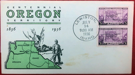 1936 FDC Linprint 783-7a Lewiston Cancel Oregon Territory ZAYIX 010522SM136