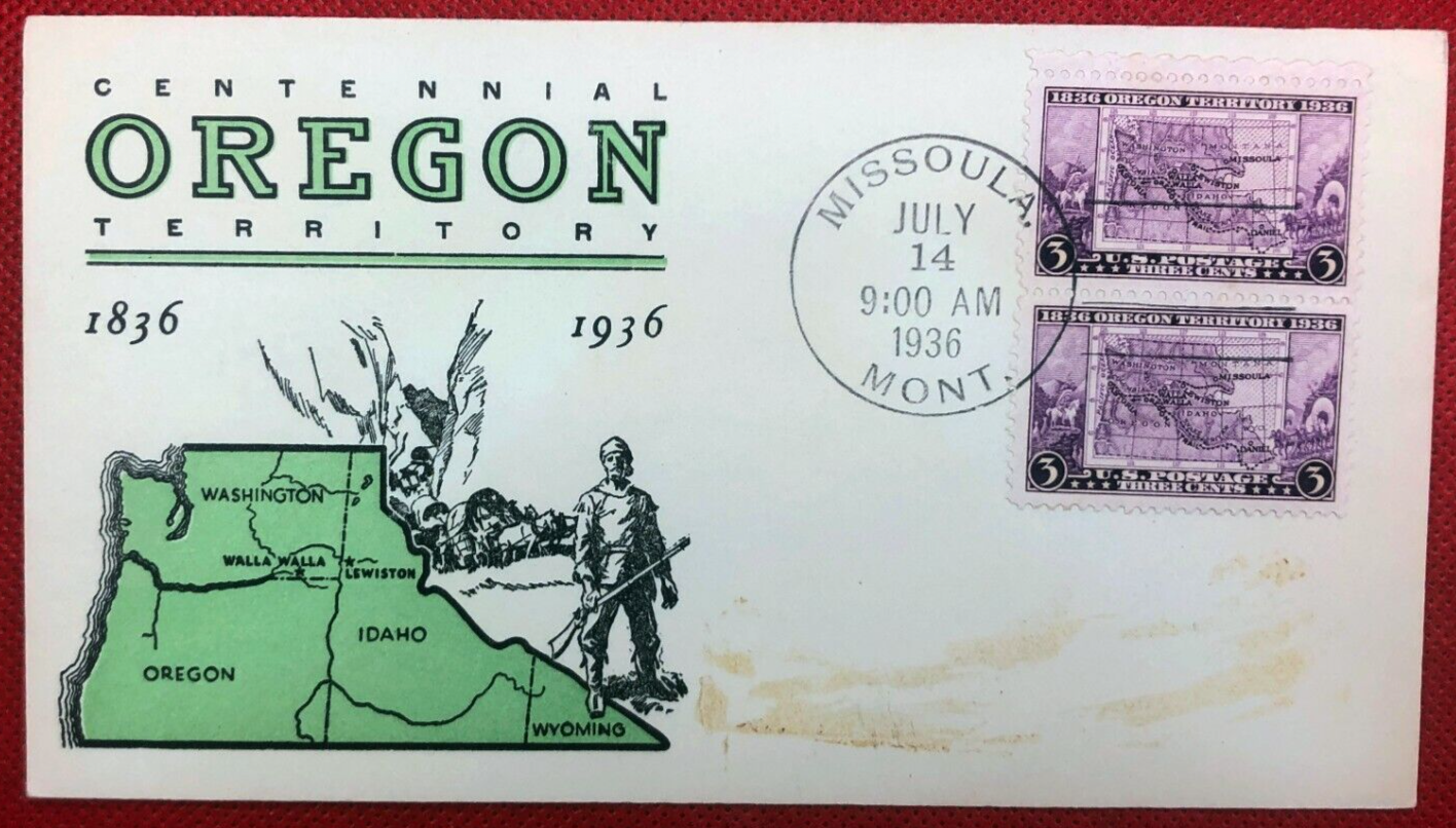 1936 Linprint FDC Missoula Cancel 783-11a Oregon Territory ZAYIX 010522SM135