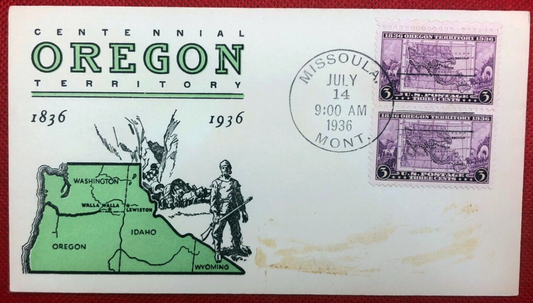 1936 Linprint FDC Missoula Cancel 783-11a Oregon Territory ZAYIX 010522SM135