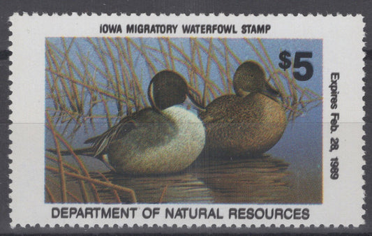 1988 Iowa 17 MNH US State Duck Stamp Birds ZAYIX 062322S42