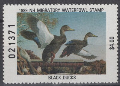 1989 New Hampshire 7 MNH US State Duck Stamp Birds ZAYIX 070122S07
