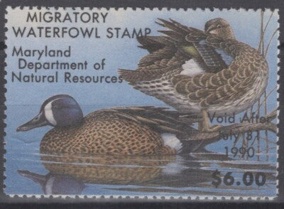 1989 Maryland 16 MNH US State Duck Stamp Birds ZAYIX 062322S88