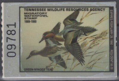 1989 Tennessee 13 MNH US State Duck Stamp Birds ZAYIX 070122S19
