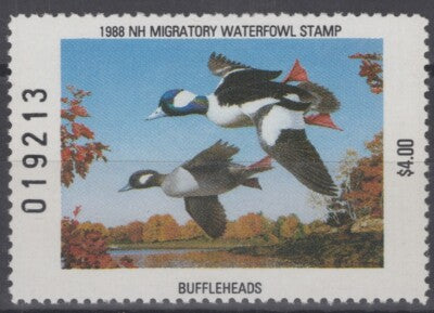 1988 New Hampshire 6 MNH US State Duck Stamp Birds ZAYIX 062322S53