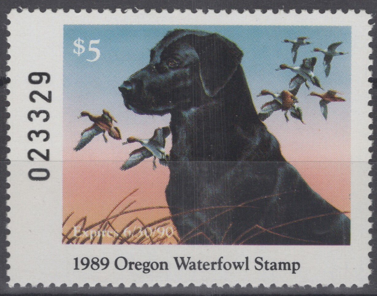1989 Oregon 7 MNH US State Duck Stamp Birds ZAYIX 070122S14