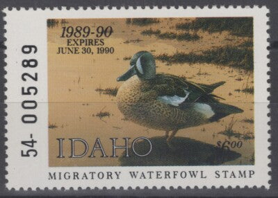 1989 Idaho 3 MNH US State Duck Stamp Birds ZAYIX 062322S80