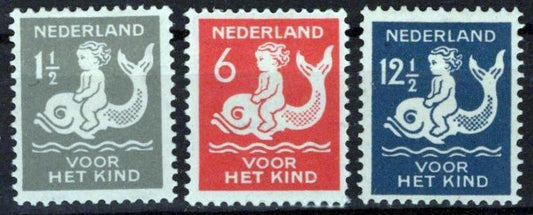 Netherlands B37, B39-B40 MH Semi-Postal Child Dolphin Zayix Stamps 0325S007