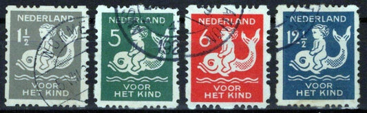Netherlands B37a-B40a Used Syncopated Semi-Postal Dolphins Zayix Stamps 0325S008