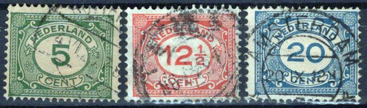 Netherlands 107-109 Used Numerals Zayix Stamps 0325S042