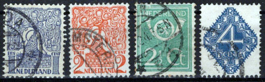 Netherlands 113-116 Used Post Horn Trees Lions Numerals Zayix Stamps 0325S047