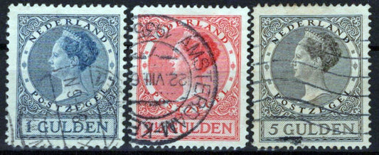 Netherlands 161-163 Used Queen Wilhelmina Zayix Stamps 0325S050