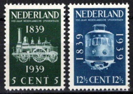 Netherlands 214-215 MNH Woodburning Engine Electric Car Zayix Stamps 0325S066M