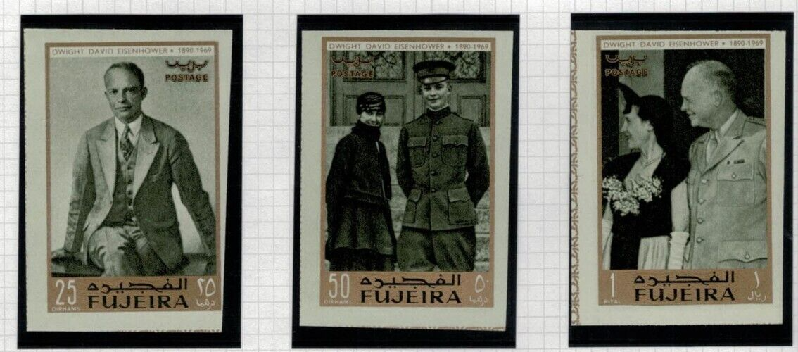 Fujeira UAE Mi 365-373B MNH Impf WWII President Eisenhower Ike ZAYIX 030222S13