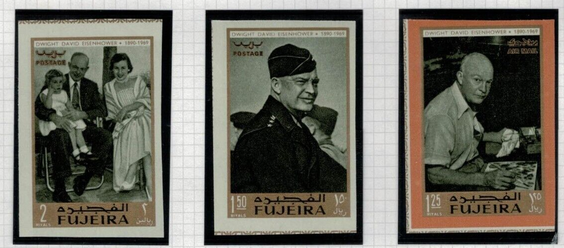 Fujeira UAE Mi 365-373B MNH Impf WWII President Eisenhower Ike ZAYIX 030222S13