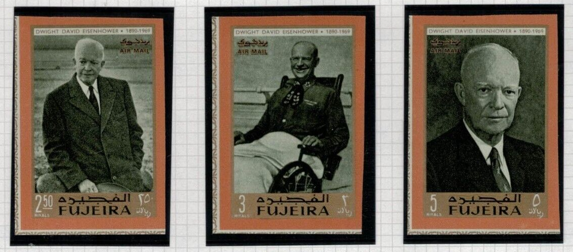 Fujeira UAE Mi 365-373B MNH Impf WWII President Eisenhower Ike ZAYIX 030222S13
