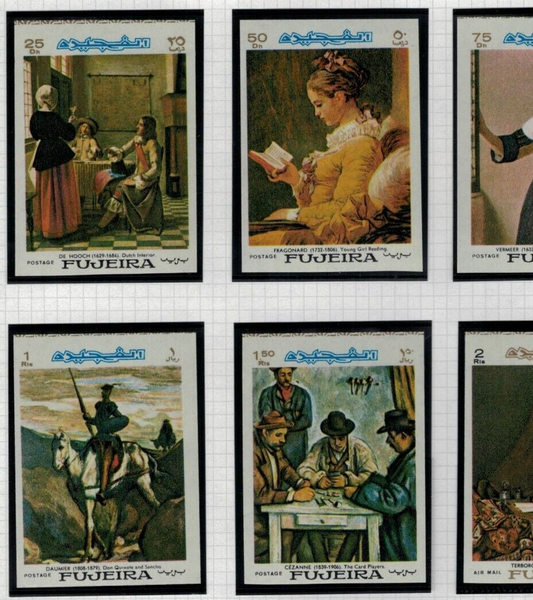 Fujeira UAE Mi 198-205B MNH impf Art Famous Paintings Renoir ZAYIX 021622S862M