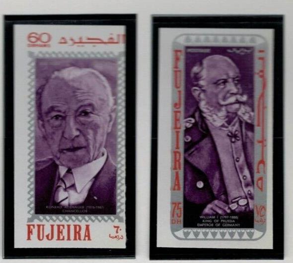 ZAYIX Fujeira UAE Mi 495-504B MNH Impf Famous People Germany History 030222-S36