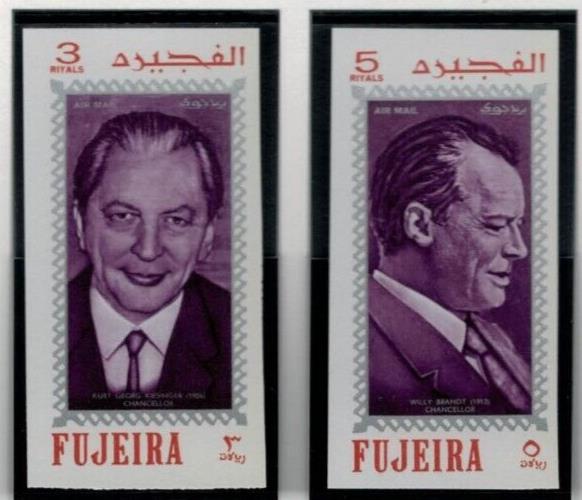 ZAYIX Fujeira UAE Mi 495-504B MNH Impf Famous People Germany History 030222-S36