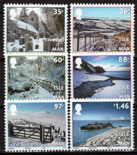 Isle of Man 1401-1406 MNH Photographs Winter Landscapes ZAYIX 073123SM12M