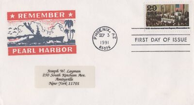 US Military Cover 2559 FDC WWII Remember Pearl Harbor ZAYIX 1024A0210