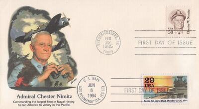 US 2838, 1869 Fleetwood WWII/Nimitz double FDC ZAYIX 1024A0177