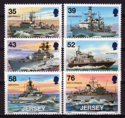Jersey 1327-1332 MNH Royal Navy Vessels Ships Military War ZAYIX 101623SM13M