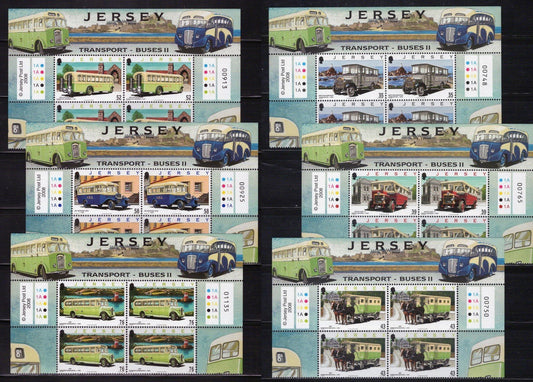 Jersey 1311-1316 MNH Transportation Busses ZAYIX 101623SM14