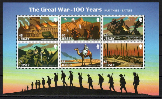 Jersey 1983a MNH World War I Military Battles ZAYIX 101623SM22M
