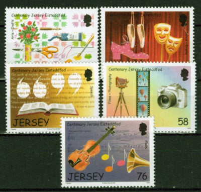 Jersey 1306-1310 MNH Music Arts Drama Films Photography ZAYIX 101623SM15M