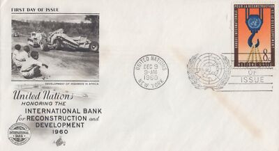 UN 87 Art Craft FDC International Bank for Reconstruction ZAYIX 032323SM57M
