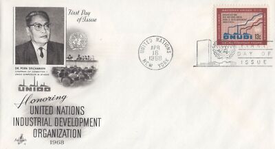United Nations 186 Artcraft FDC UNIDO small postmark 032723SM26M ZAYIX 030723SM26M