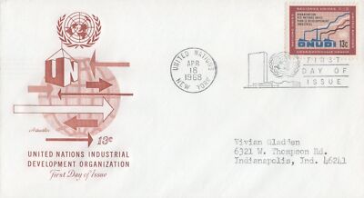 United Nations 185-186 FDC Artmaster UNIDO set addressed 032723SM22 ZAYIX 030723SM22