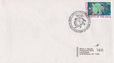 United Nations FDC Rights of the Child - uncacheted cover ZAYIX 031823SM53