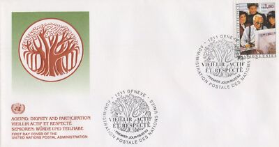 United Nations Geneva FDC Aging, Dignity, Participation ZAYIX 031823SM55