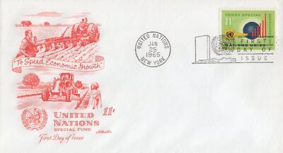 United Nations 138 Artmaster FDC Special Fund issue 032723SM36M ZAYIX 030723SM36M
