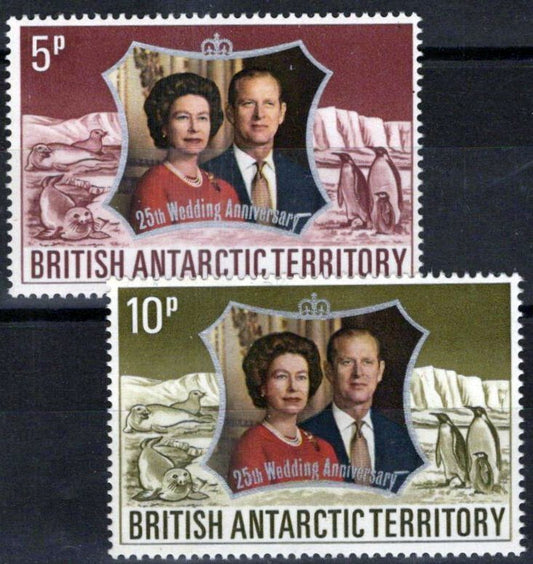 British Antarctic Territory 43-44 MNH Royalty Queen Elizabeth II ZAYIX 101922S67M
