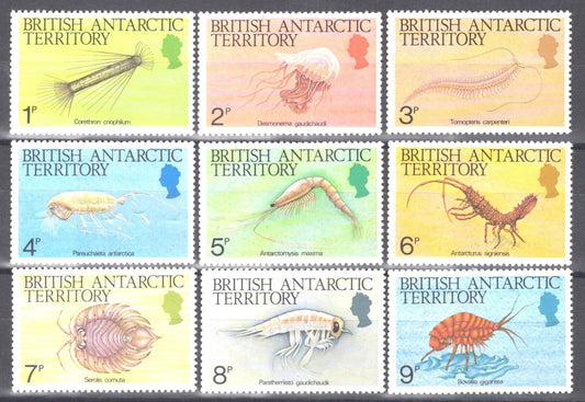 British Antarctic Territory 102-116 MNH Marine Life Fish ZAYIX 101922S71