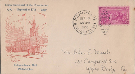 US Planty 798-67 FDC Hubbard cachet - Constitution 150th year ZAYIX 113022SM17