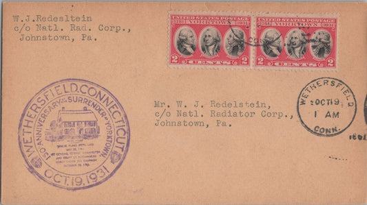 US Planty 703-1 FDC 1st Wethersfield Chamber of Commerce ZAYIX 113022SM28