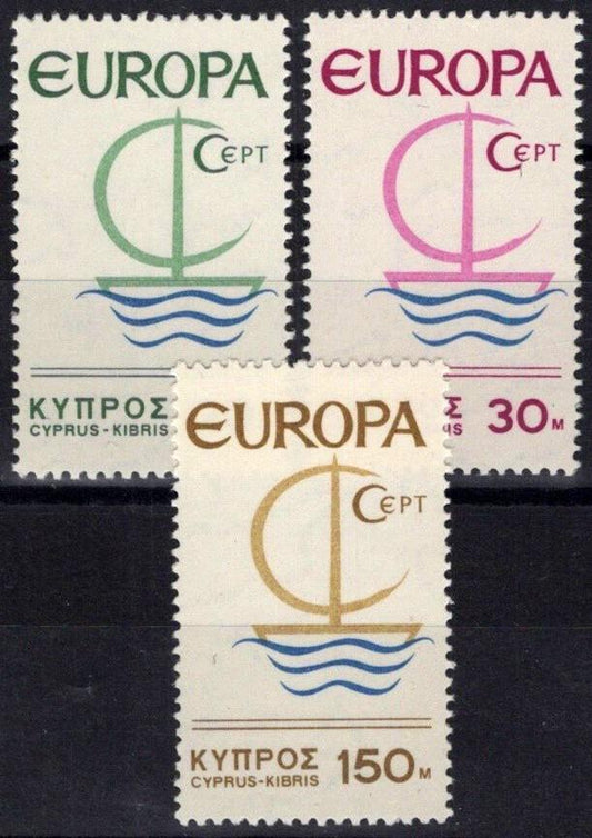 Cyprus 275-277 MNH Europa Sailboat ZAYIX 083022S133
