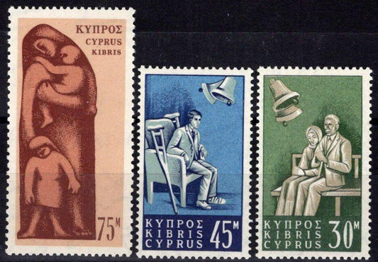 Cyprus 254-256 MNH Social Insurance Law ZAYIX 083022S132M