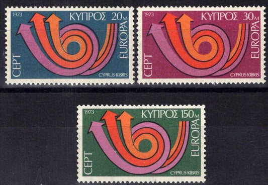 Cyprus 396-398 MNH Europa Post Horn of Arrows ZAYIX 083022S163